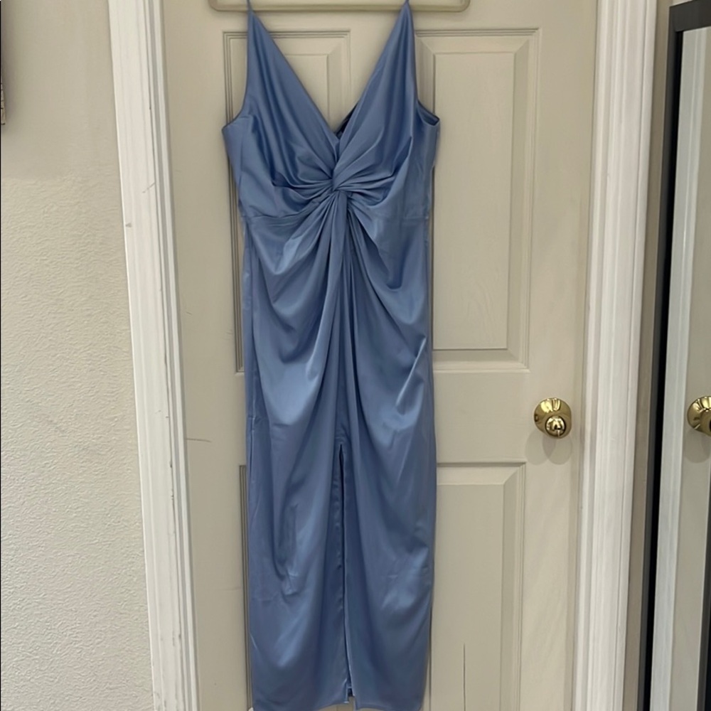 Abercrombie & Fitch - Blue Satin Dress - Size L